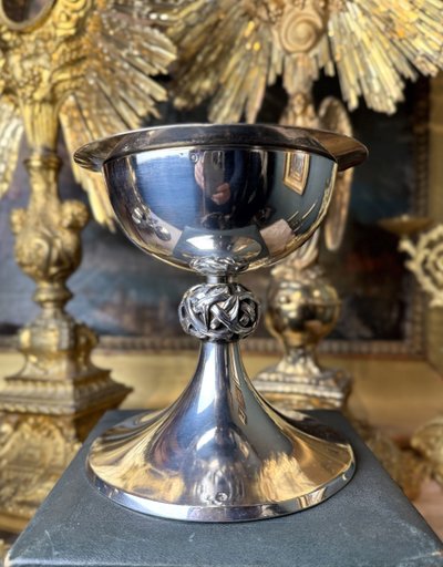 Calice consacrato in argento con patena - 1940 circa