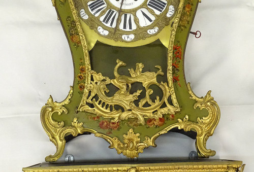 Großes dekoratives Kartell Louis XV Lack Martin Bronze vergoldet Vögel XIX.