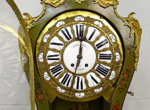 Großes dekoratives Kartell Louis XV Lack Martin Bronze vergoldet Vögel XIX.
