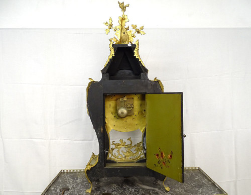 Großes dekoratives Kartell Louis XV Lack Martin Bronze vergoldet Vögel XIX.