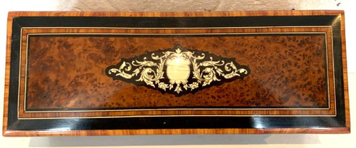 Jewelery Box In Thuja Loupe Napoleon III Boulle Marquetry XIX Century