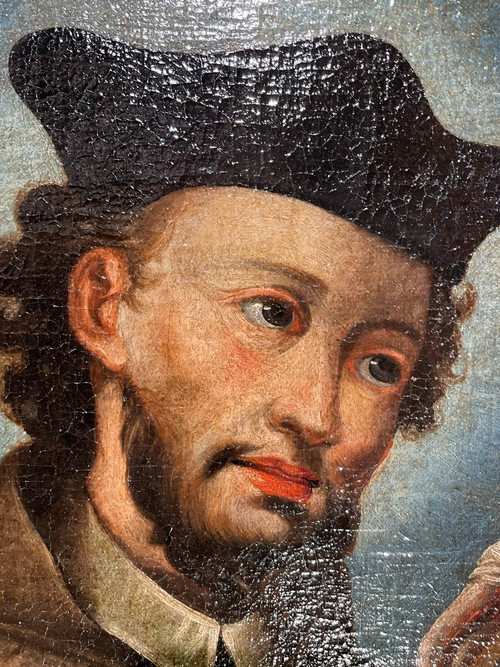 Oil On Canvas Of Saint John Nepomucene.