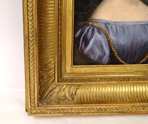 HST-Porträt Julie Volpelière Junge Frau Empire Stuckrahmen 1829 Neunzehnter