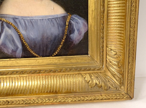 HST-Porträt Julie Volpelière Junge Frau Empire Stuckrahmen 1829 Neunzehnter