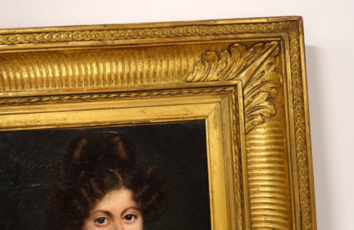 HST-Porträt Julie Volpelière Junge Frau Empire Stuckrahmen 1829 Neunzehnter