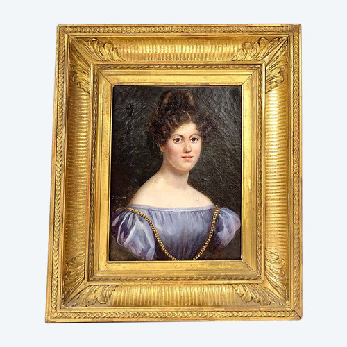 HST-Porträt Julie Volpelière Junge Frau Empire Stuckrahmen 1829 Neunzehnter