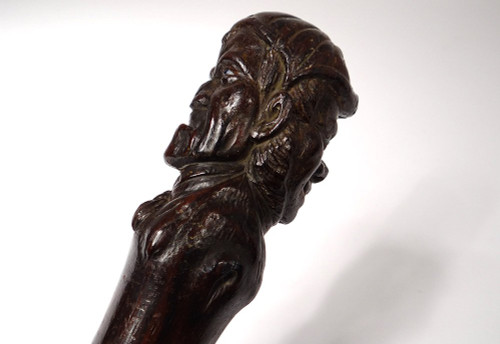 Canne Palissandre Sculpté Jean Rit Pleure Armateur Bordelais XVIIIè Siècle