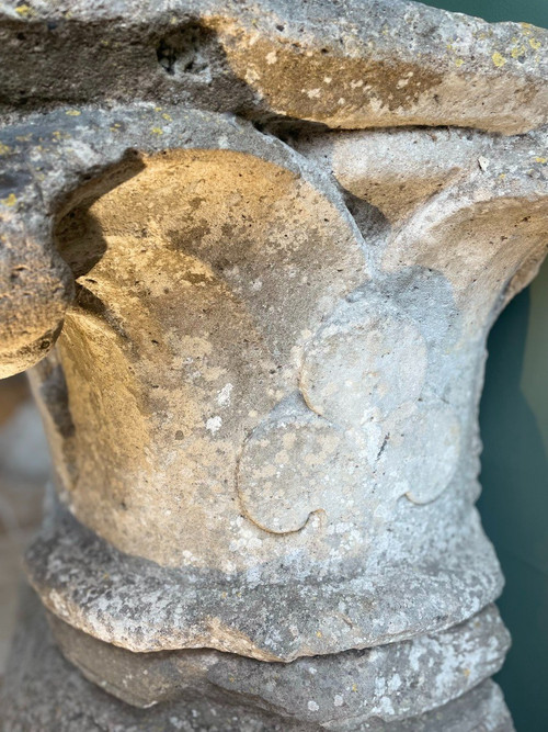 Important Stone Applique Capital - Late 12th Century