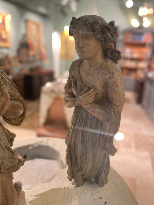 Coppia Di Angeli Da Altare - XVII Secolo