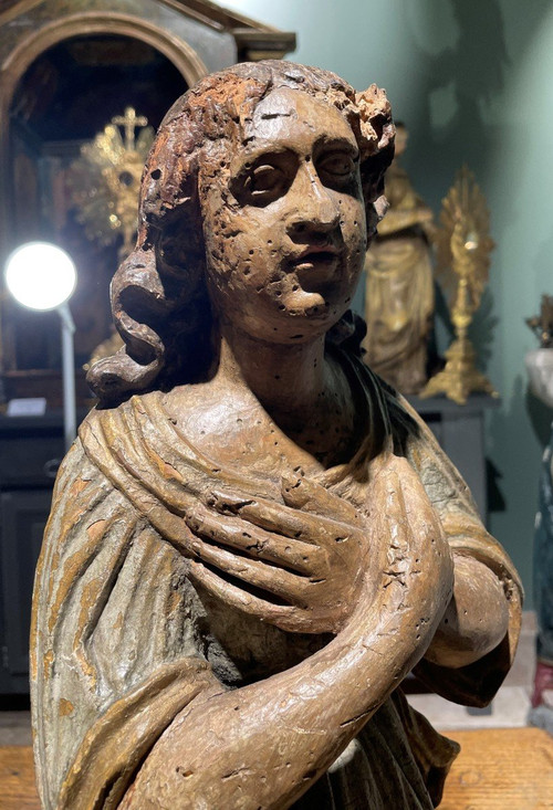 Coppia Di Angeli Da Altare - XVII Secolo