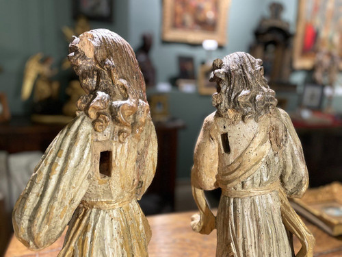 Coppia Di Angeli Da Altare - XVII Secolo