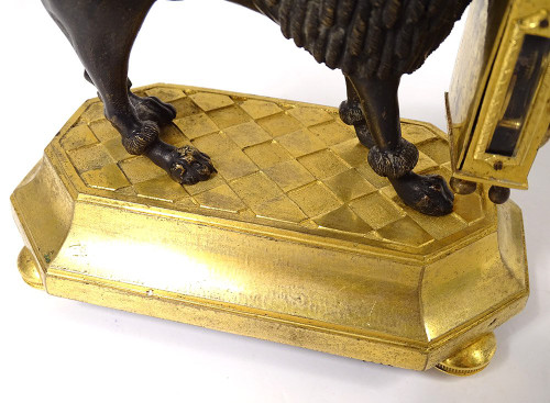 Clock Gilt Bronze Poodle Dog Berthoud Paris XIXth Century