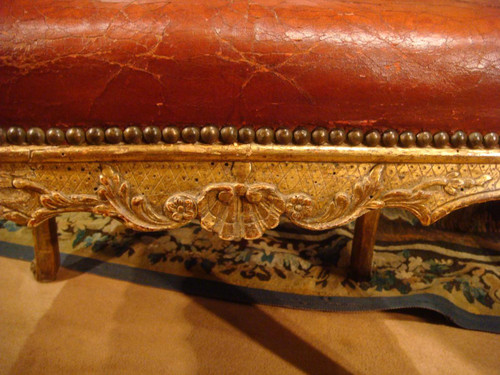 Pair Of Regency Armchairs In Golden Carved Wood, Eighteenth