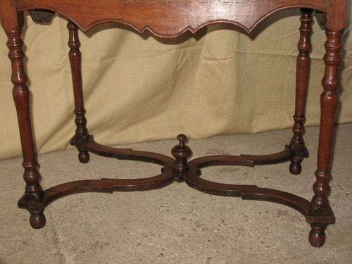 Writing table desk with drawer Louis XIII period in solid wood 17th
