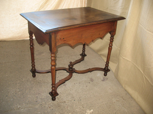 Writing table desk with drawer Louis XIII period in solid wood 17th
