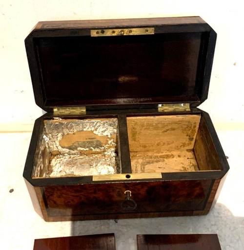 Napoleon III Tea Box Boulle Marquetry Box XIX Century