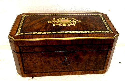Napoleon III Tea Box Boulle Marquetry Box XIX Century