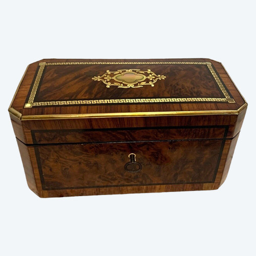 Napoleon III Tea Box Boulle Marquetry Box XIX Century