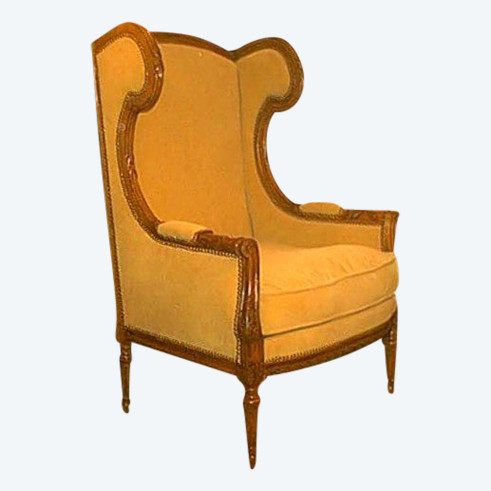 Bergère à oreilles de style Louis XVI