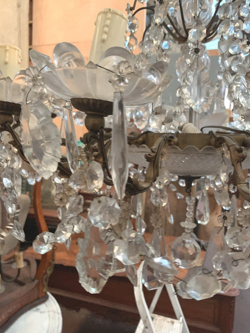 Chandelier With Pampilles With Twelve Points Of Light XX Century