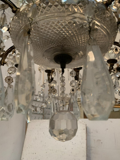 Chandelier With Pampilles With Twelve Points Of Light XX Century