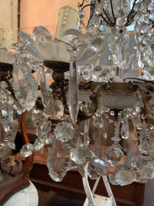 Chandelier With Pampilles With Twelve Points Of Light XX Century