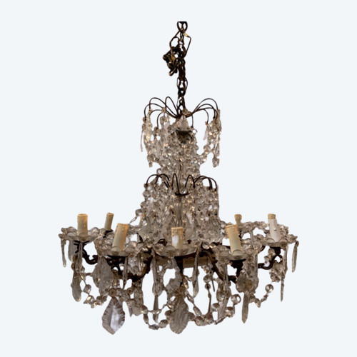 Chandelier With Pampilles With Twelve Points Of Light XX Century