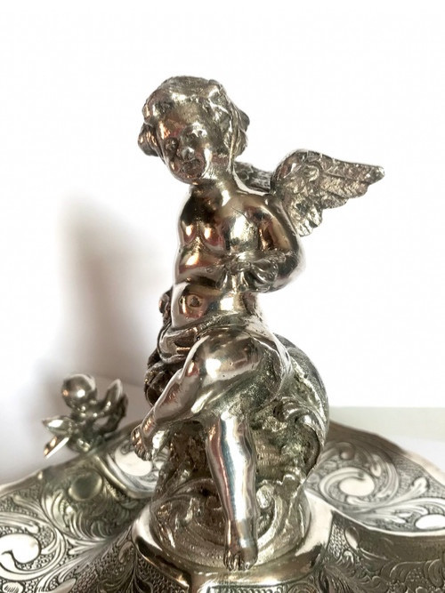 Small silver-plated bronze centerpiece 19th century