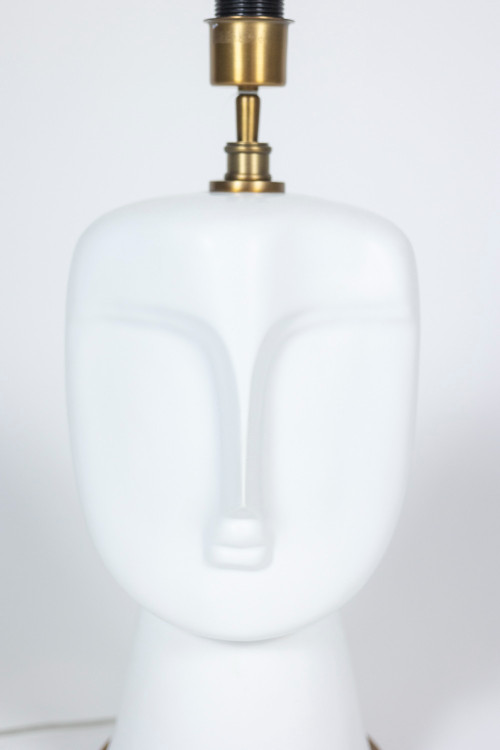 Coppia di lampade opaline bianche opache, XX secolo