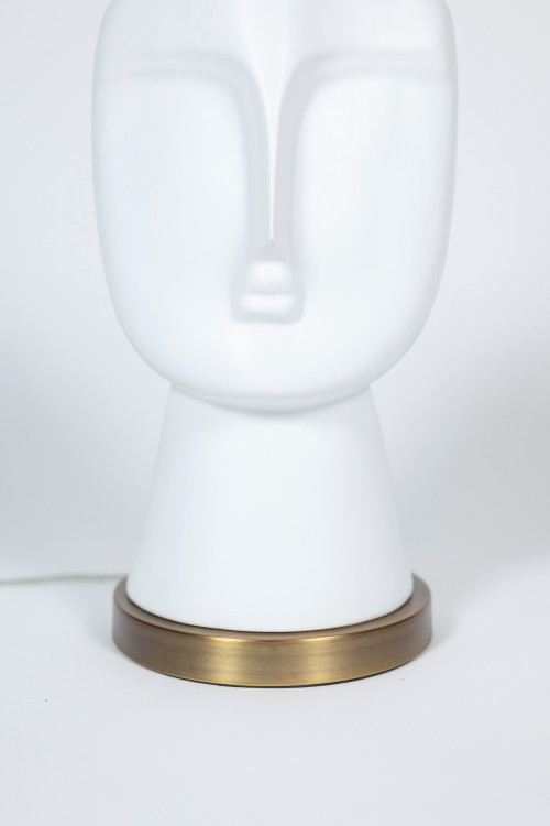 Coppia di lampade opaline bianche opache, XX secolo