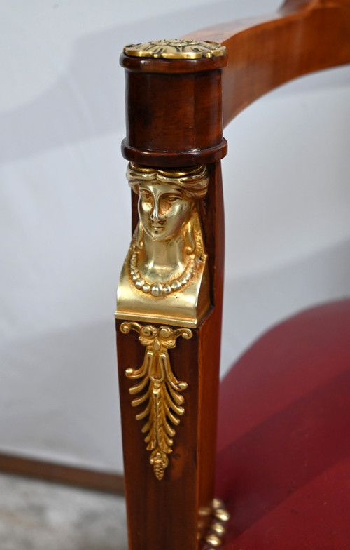 Fauteuil de Bureau en Acajou Clair, style Retour d’Égypte – Milieu XIXe