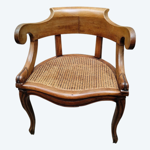 Fauteuil De Bureau - Noyer - Louis- Philippe - V. 1900