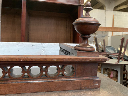 Library Showcase In Solid Walnut Showcase Napoleon III XIX Century