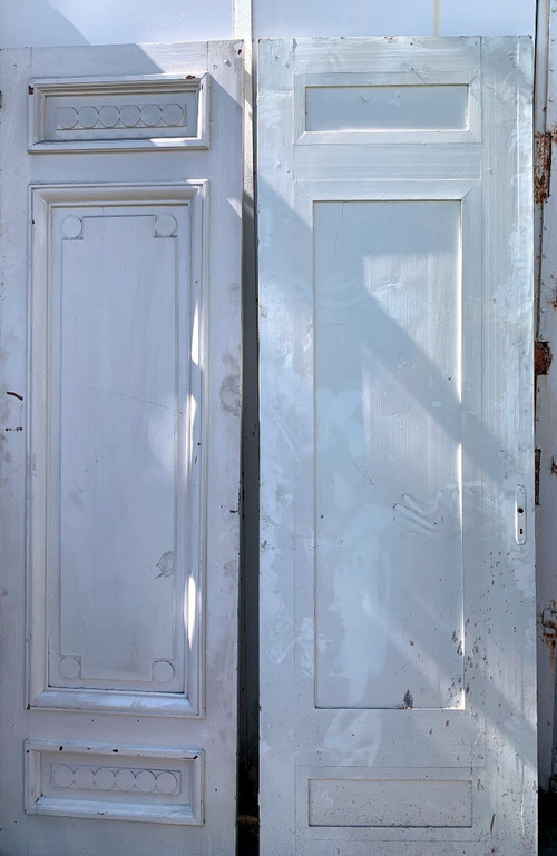 Double Art Deco Closet Door In Patinated Fir XX Century