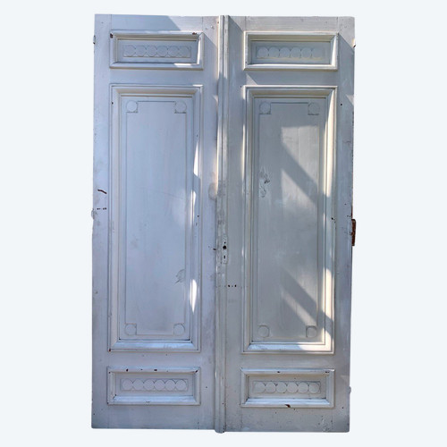 Double Art Deco Closet Door In Patinated Fir XX Century