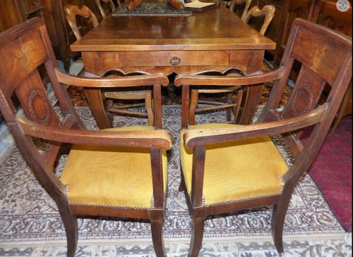 Paar Empire-Sessel aus Naturholz 19.