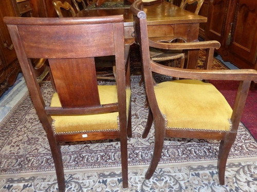 Paar Empire-Sessel aus Naturholz 19.