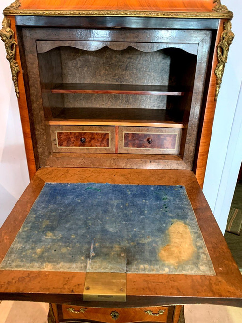 Segretario di Lady Napoleon III in palissandro e piano in marmo palissandro