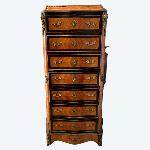 Segretario di Lady Napoleon III in palissandro e piano in marmo palissandro