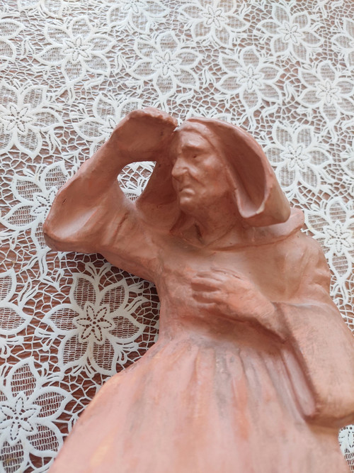 Sulpture personnage en Terre cuite signé Yvon ROY (1904/1968)
