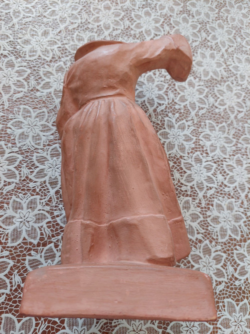 Sulpture personnage en Terre cuite signé Yvon ROY (1904/1968)