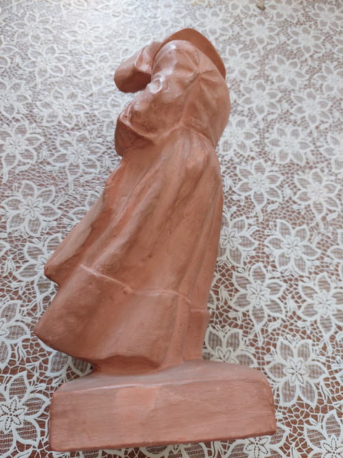 Sulpture personnage en Terre cuite signé Yvon ROY (1904/1968)