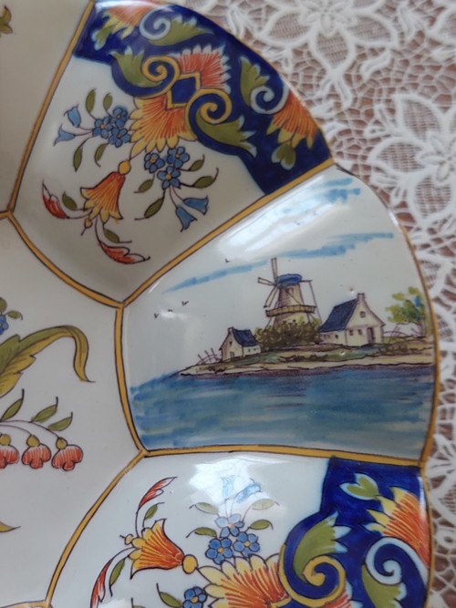 Octagonal ceramic dish from Devres late 19th century