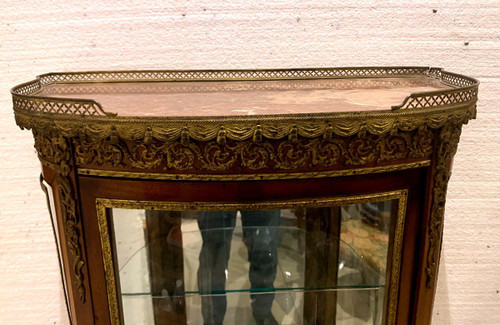 Vetrina Napoleone III In Mogano E Bronzo Cesellato XX Secolo