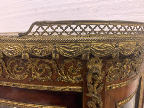 Vetrina Napoleone III In Mogano E Bronzo Cesellato XX Secolo