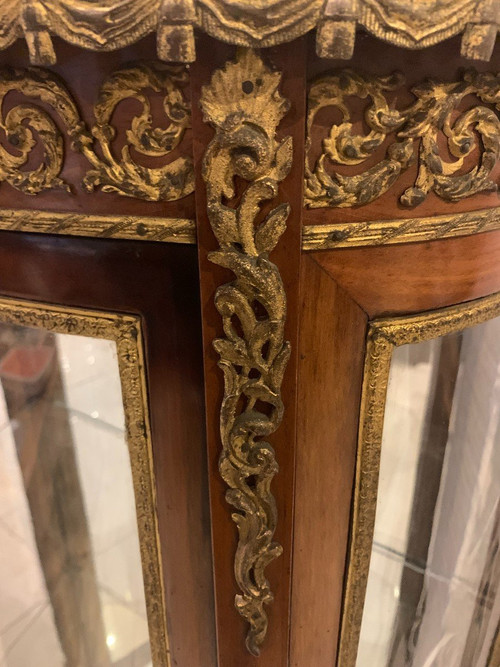 Vetrina Napoleone III In Mogano E Bronzo Cesellato XX Secolo
