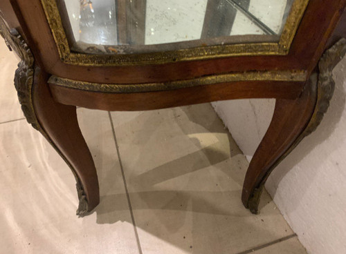 Vetrina Napoleone III In Mogano E Bronzo Cesellato XX Secolo