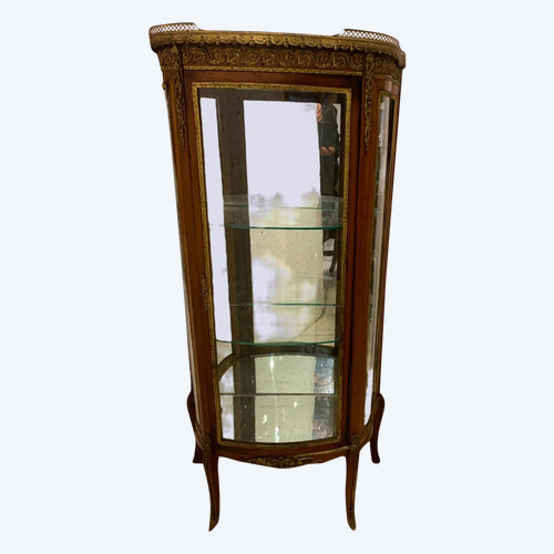 Vetrina Napoleone III In Mogano E Bronzo Cesellato XX Secolo