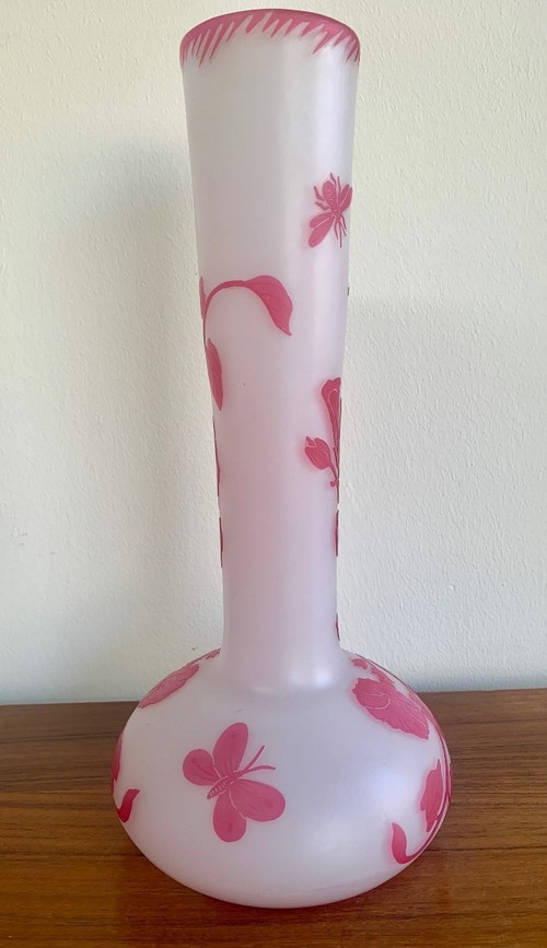 Vase Cristallerie De Pantin Period Stumpf, Touvier, Viollet & C