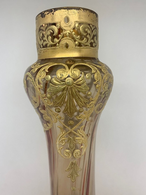 "Vase Mellerio Frères, Verreries d'Aubervilliers" (Aubervilliers glassworks)